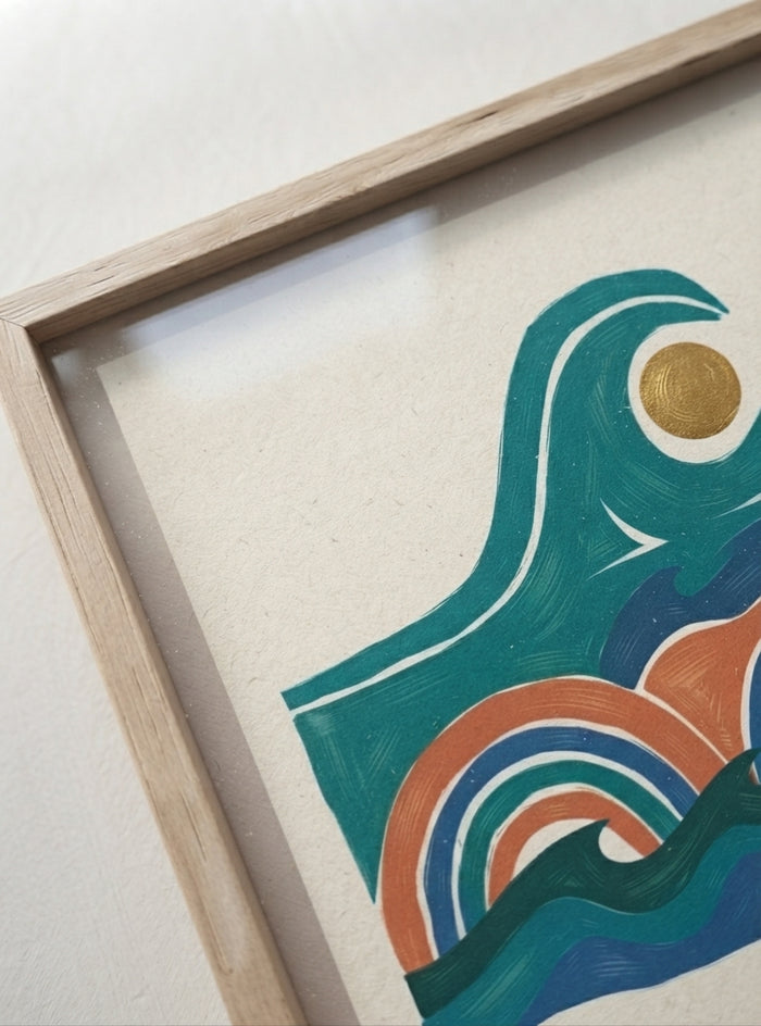 21x29.7 cm / 8x12" Framed | Oak Frame
