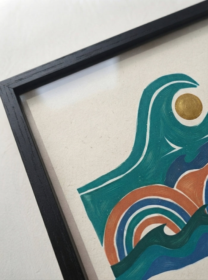 21x29.7 cm / 8x12" Framed | Black Frame