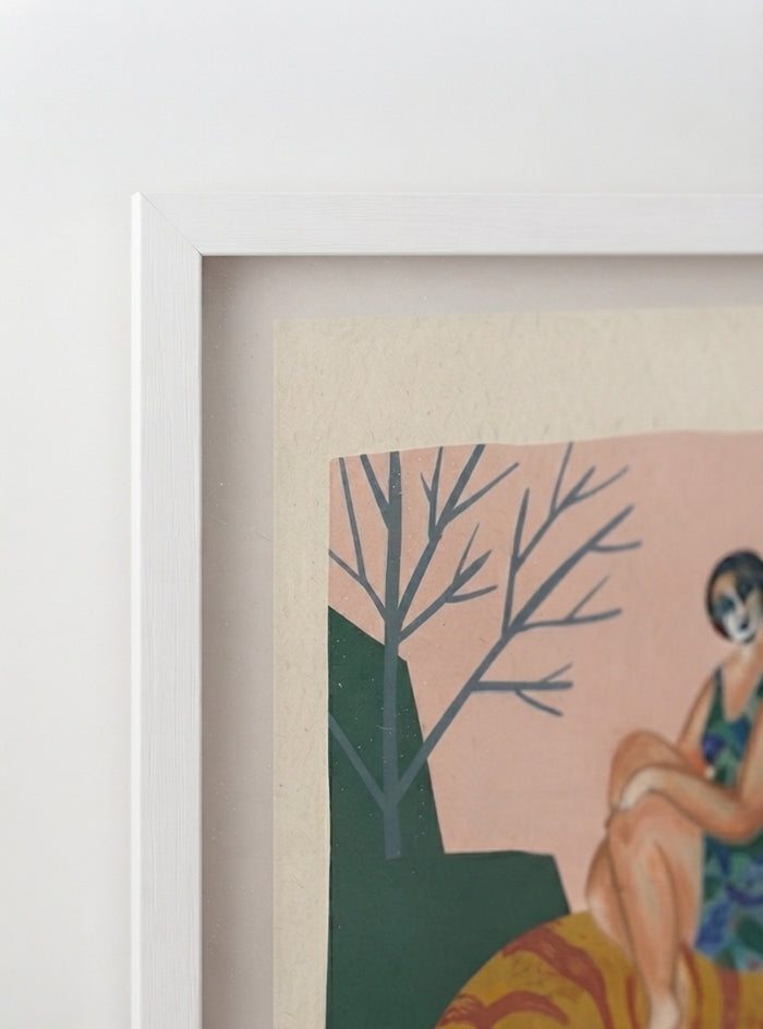21x29.7 cm / 8x12" Framed | White Frame