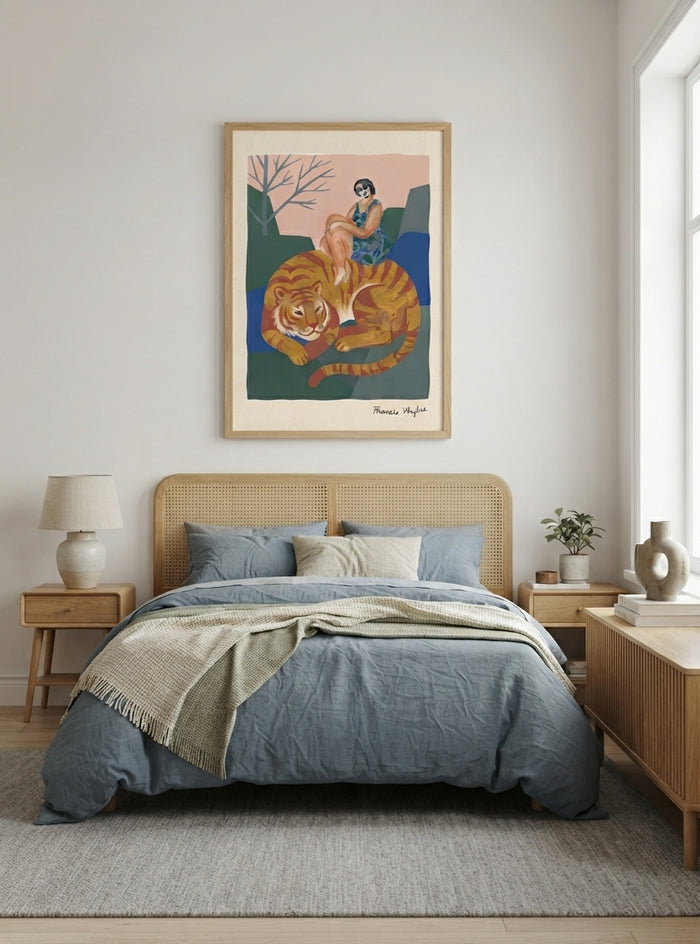 The Tiger’s Muse | Surrealist Figurative Art Print