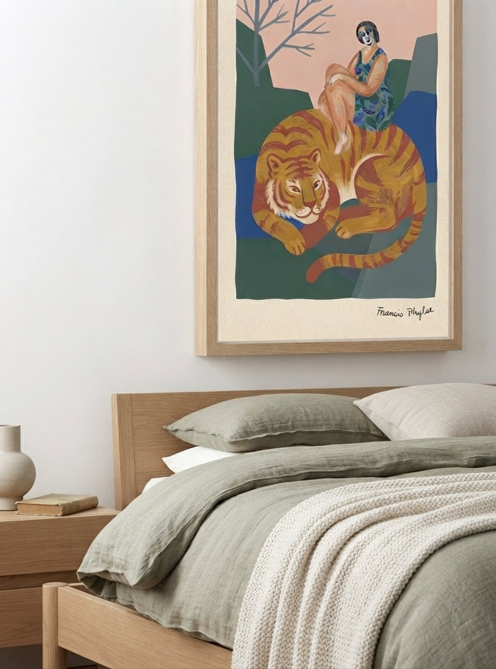 The Tiger’s Muse | Surrealist Figurative Art Print