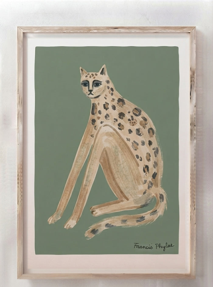 The Velvet Cat | Quirky Cat Wall Art Print