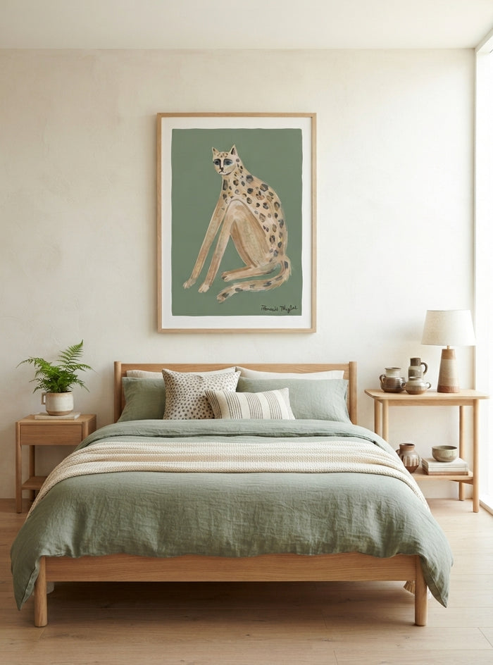 The Velvet Cat | Quirky Cat Wall Art Print