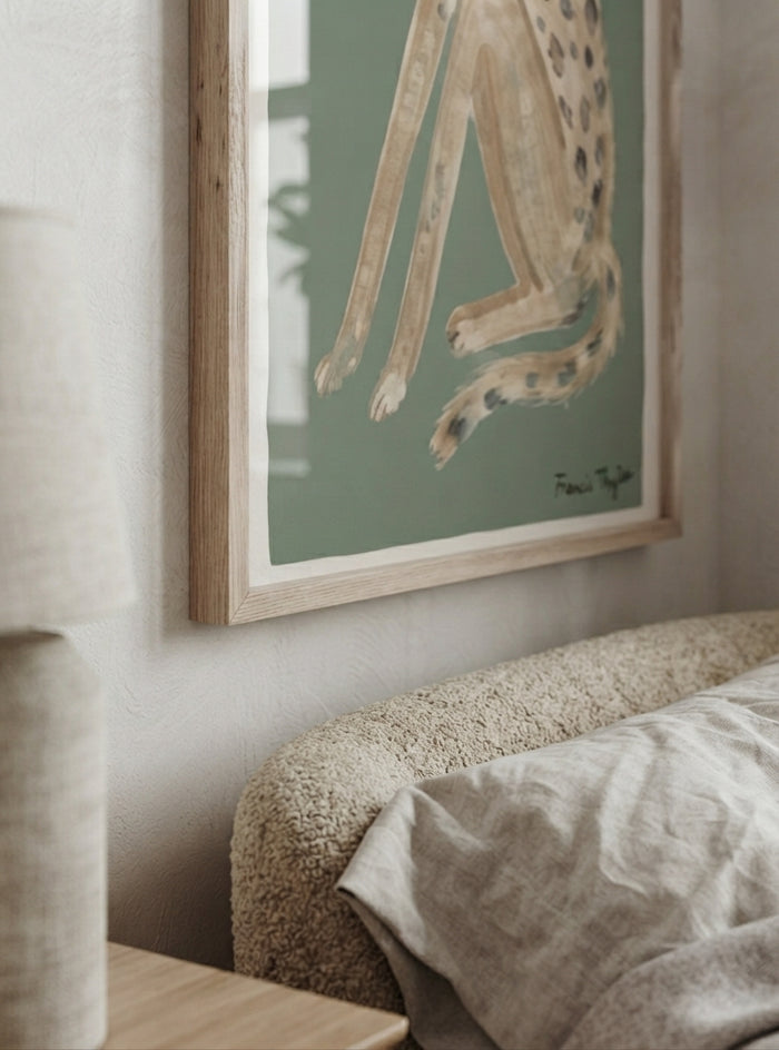 The Velvet Cat | Quirky Cat Wall Art Print