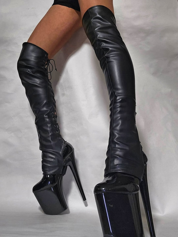 Thigh High Boot Covers for Platform Heels | Thigh-High Trapezeboots