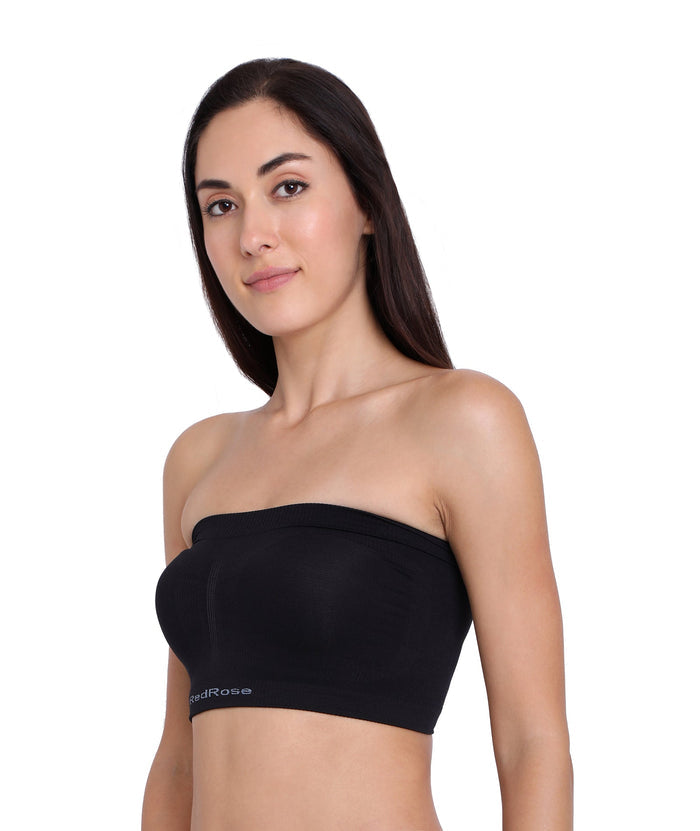 Top Tube Non-Padded | Non-Wired | Seamless | Strapless Bra