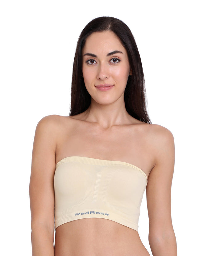 Top Tube Non-Padded | Non-Wired | Seamless | Strapless Bra