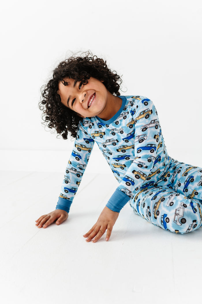 Trucks Tie-Dye For Kids Pajamas