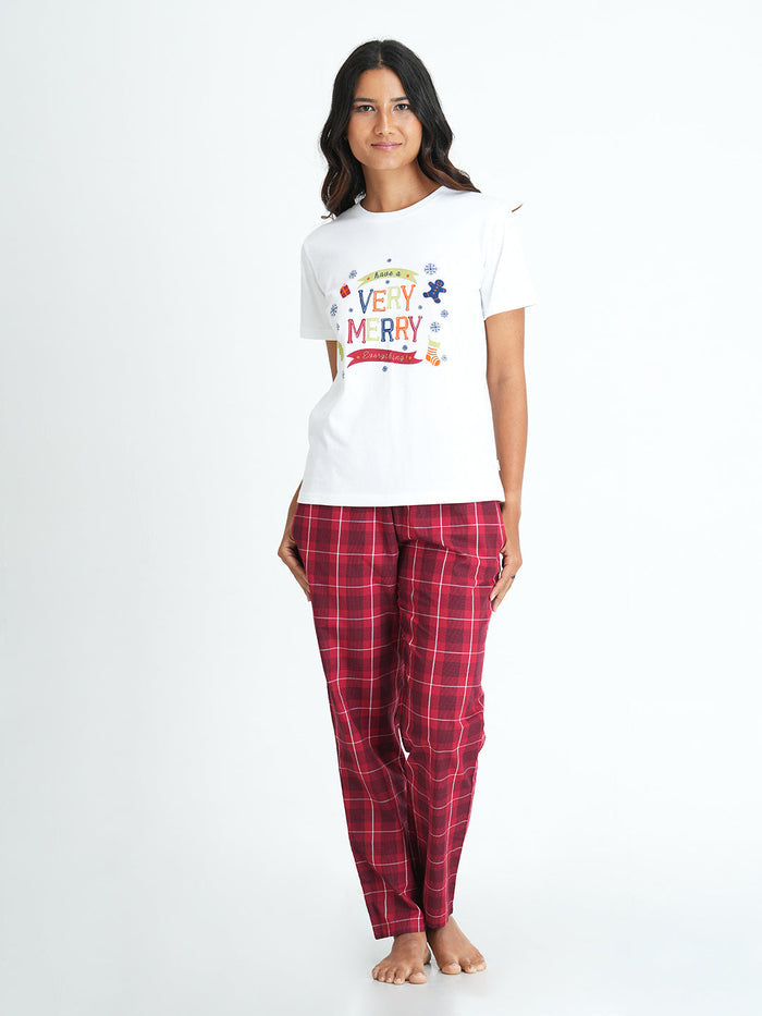 VERRY MERRY EVERYTHING CHRISTMAS WOMENS PJ SET