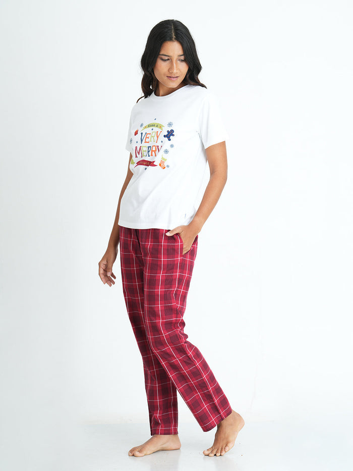 VERRY MERRY EVERYTHING CHRISTMAS WOMENS PJ SET