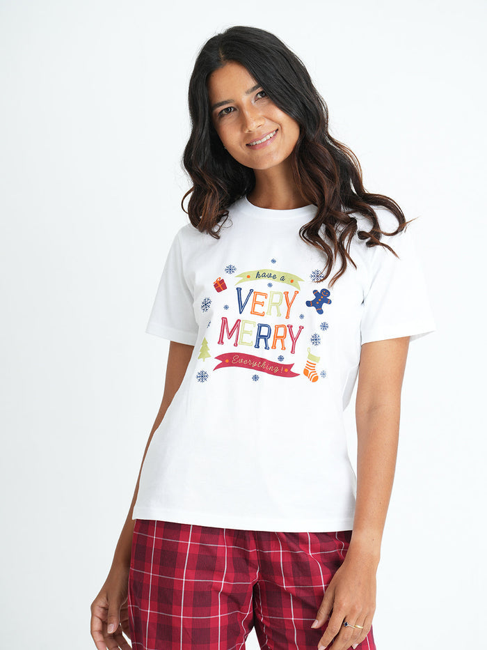 VERRY MERRY EVERYTHING CHRISTMAS WOMENS PJ SET