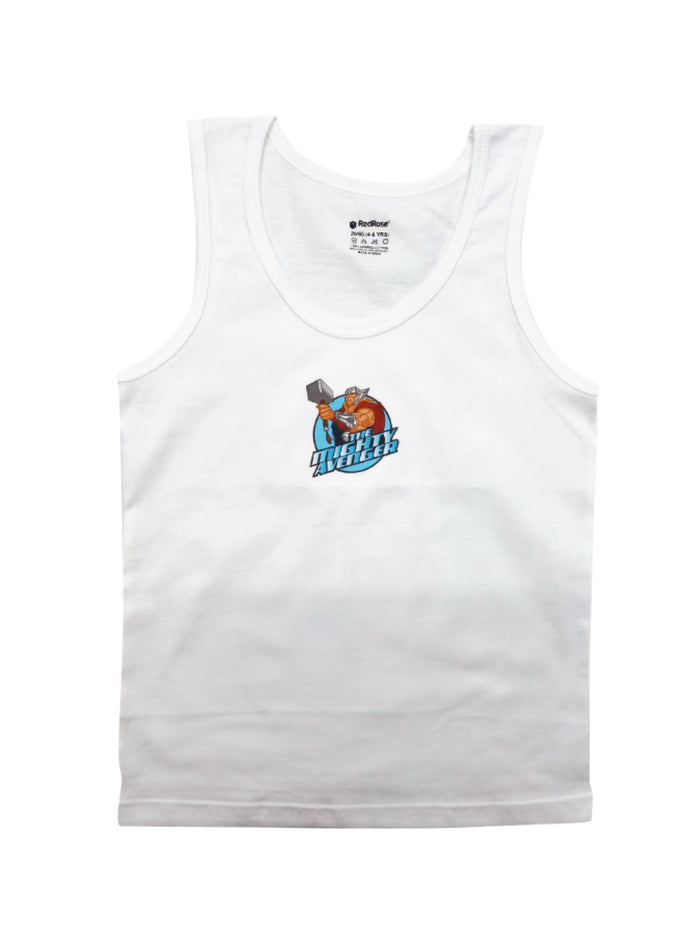 VEST 1005 |Red Rose 100% Cotton Boys Inner Vests – Pack of 6|