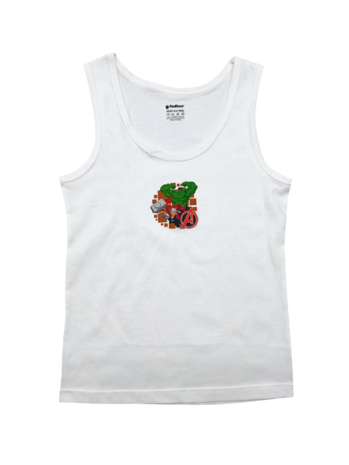 VEST 1005 |Red Rose 100% Cotton Boys Inner Vests – Pack of 6|