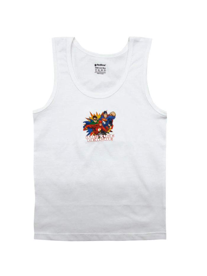 VEST 1005 |Red Rose 100% Cotton Boys Inner Vests – Pack of 6|