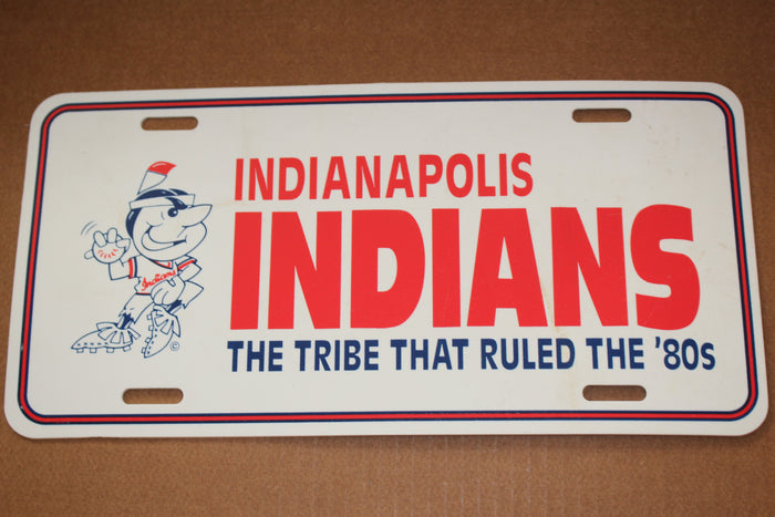 Vintage 1980's Indianapolis Indians License Plate