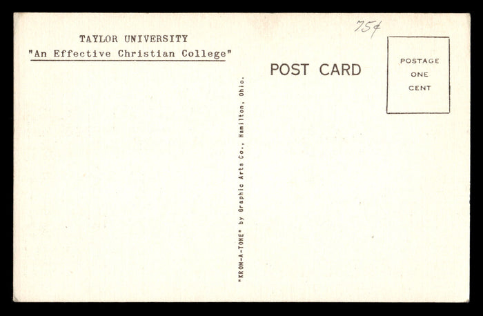 Vintage Taylor University Gymnasium Postcard