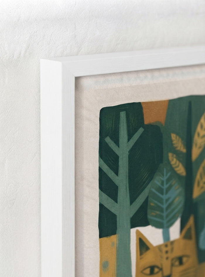 21x29.7 cm / 8x12" Framed | White Frame
