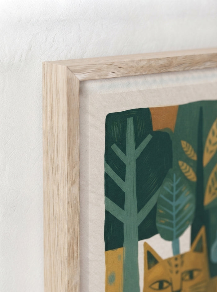 21x29.7 cm / 8x12" Framed | Oak Frame