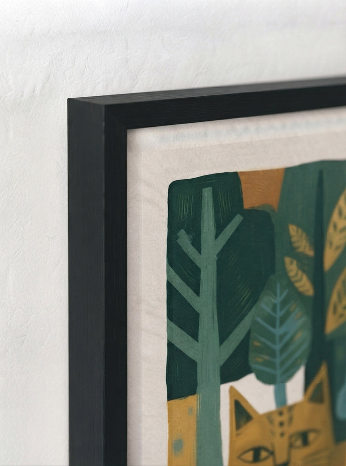 21x29.7 cm / 8x12" Framed | Black Frame