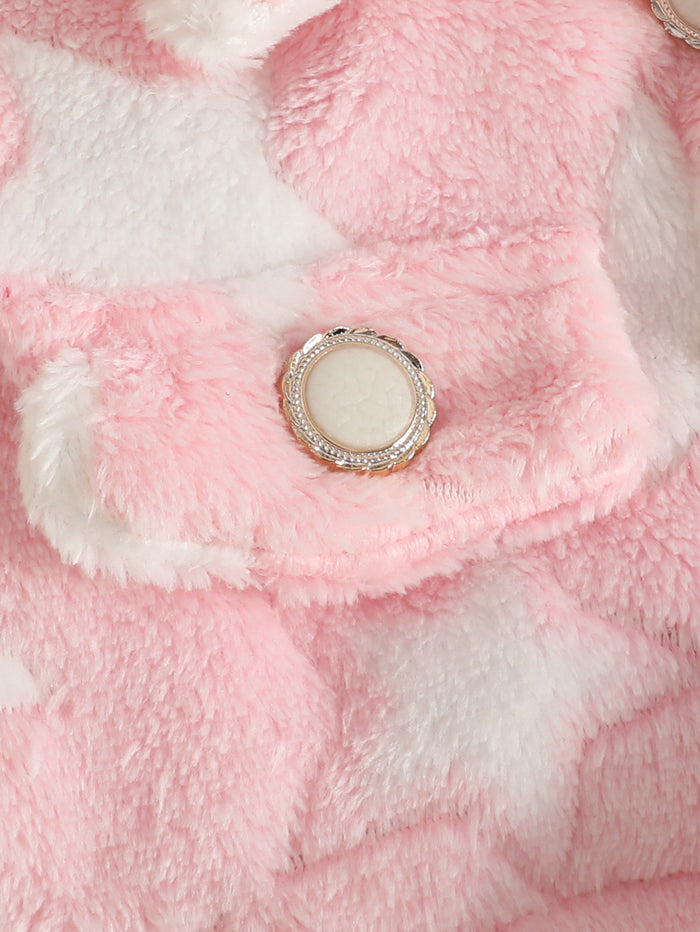 Wholesale 6M-3T Girls 2Pcs Star Fleece Jacket & Rib Knit Dress Outfit Set, Soft Fluffy Plush Toddler Winter Clothing Set