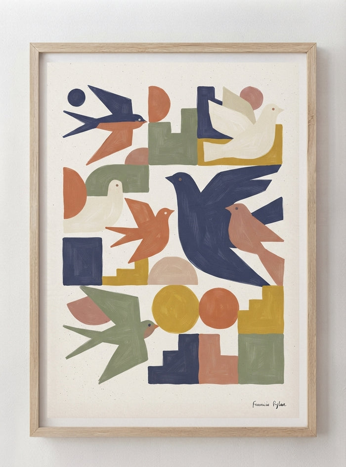 Wings of Geometry | Century Modern Bird Art Print