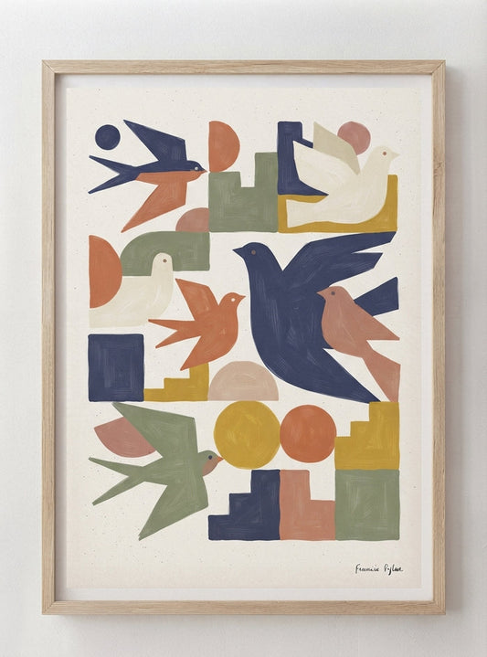 Wings of Geometry | Century Modern Bird Art Print