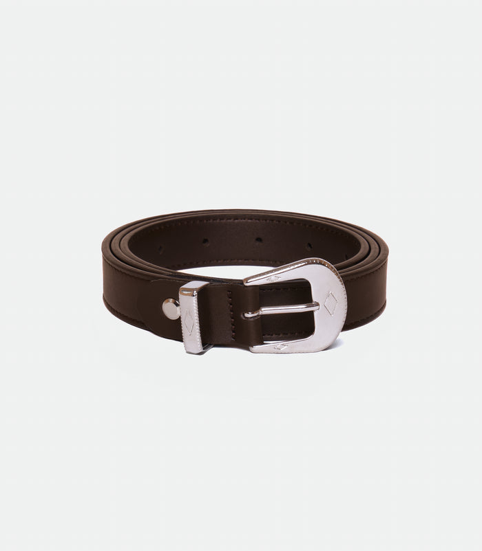 Black women's vegan belt by Solari Milano, cruelty-free materials, made in Italy