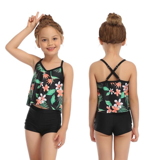 Women's Conservative Tankini Swimsuit Set