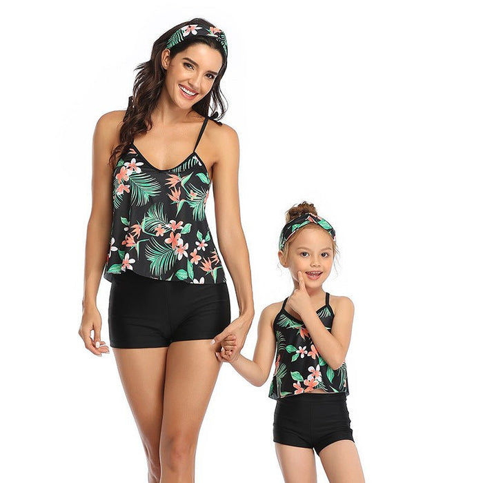Women's Conservative Tankini Swimsuit Set