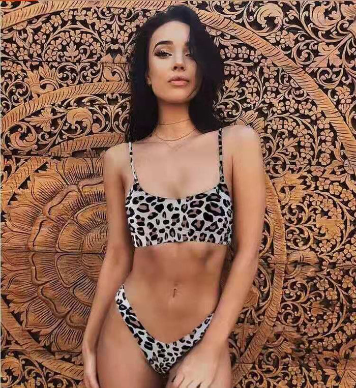 Women's Leopard Print Bikini Swimsuit