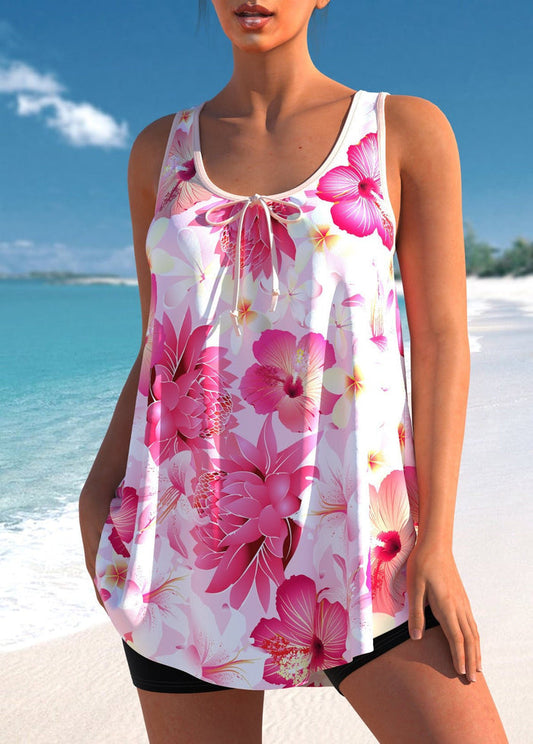 Women's Plus Size Printed Split Tankini