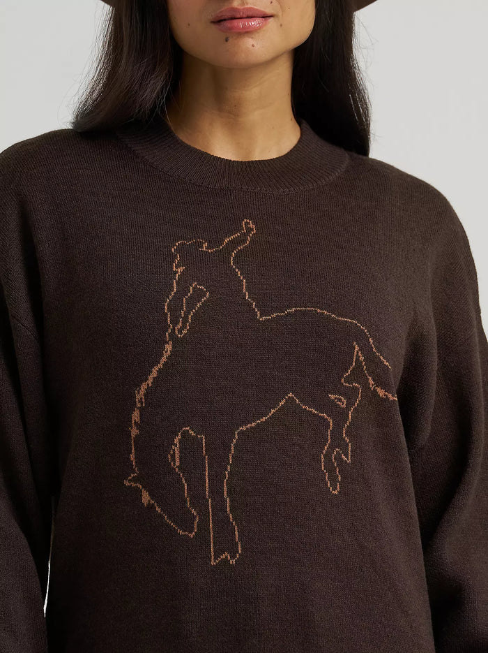 Wrangler Women's Brown Canyon Horse Sweater 112383026