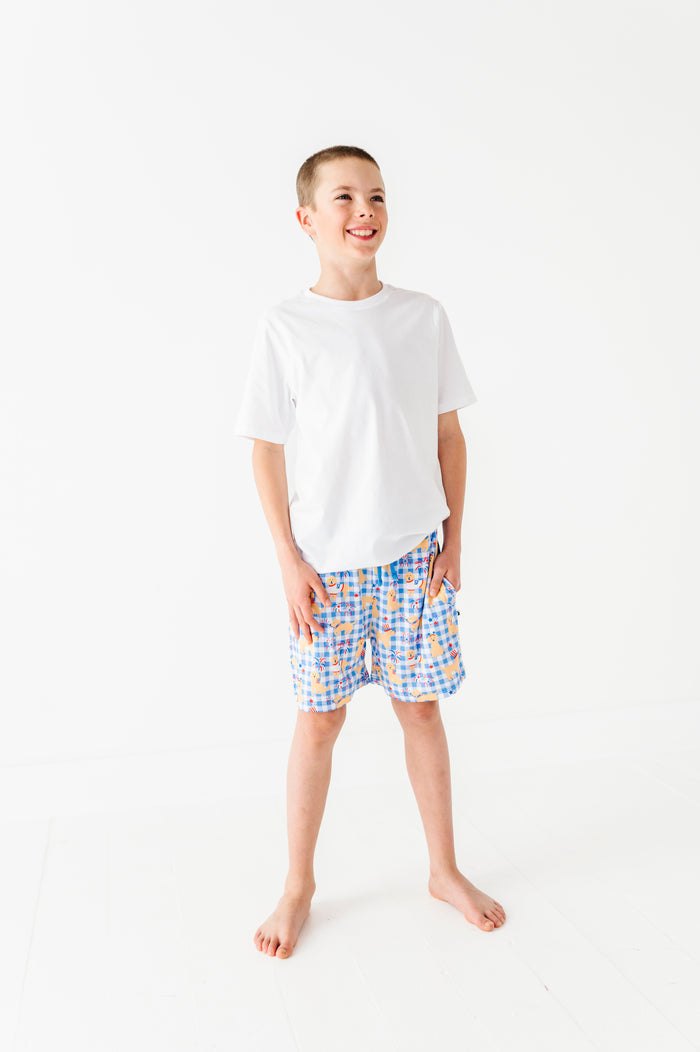 Yankee Doodle Doggie Boys Lounge Shorts - Bigger Kids