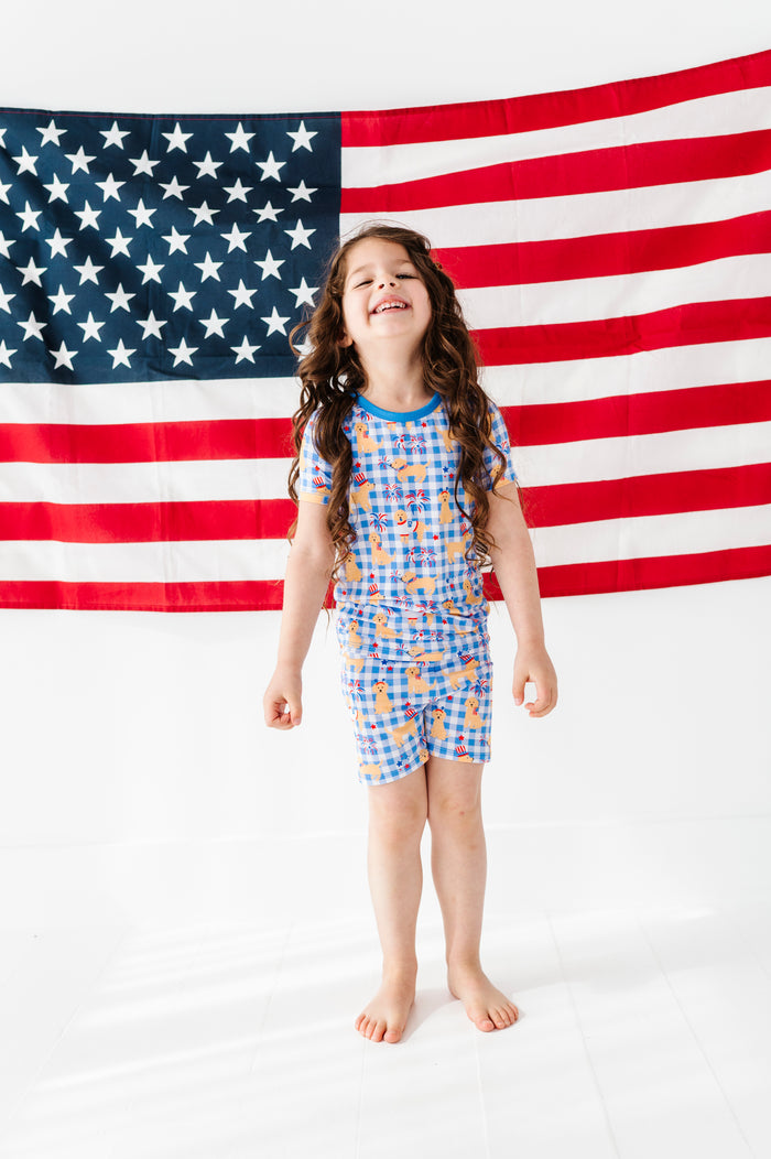 Yankee Doodle Doggies Kids Short Pajamas